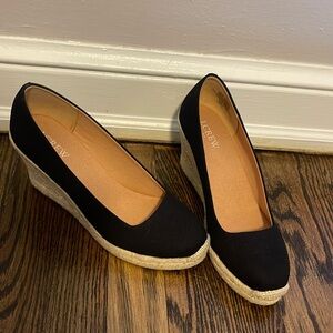 BNIB J. Crew canvas espadrille wedges